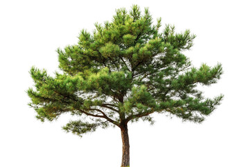 Evergreen pine tree with a conical shape ,Isolated on transparent background