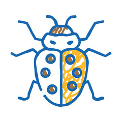 ladybug insect doodle icon sketch vector. ladybug insect sign. isolated symbol illustration