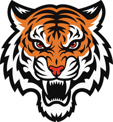 Wild Fury Tiger vector art illustration