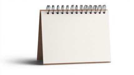 Empty spiral notepad on a white background ready for notes or sketches.