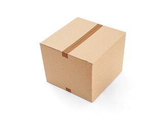 Cardboard box on white background, including clipping path