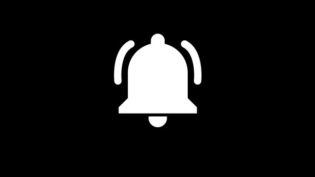 Animation of a bell on a transparent background. Alpha channel.