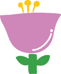 The flower drawing for decor or your design concept.