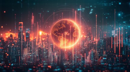 Obraz premium Global Economic Growth and International Financial Policies