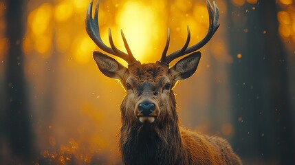 Majestic Deer in Golden Hour Light - Wildlife Photography