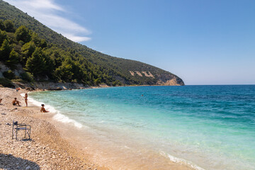Sazan is an Albanian uninhabited island in the Mediterranean Sea. It us the largest of Albania's islands and it was a designated military exclusion zone.  It lies in a strategically important location