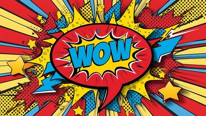 WOW! Pop Art Explosion: Dynamic Background with Text Space