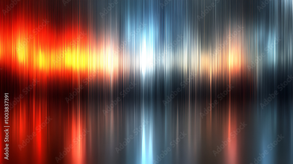 Wall mural abstract reflections of vibrant colors in a blurred landscape at dusk creating a captivating visual 