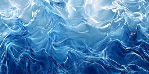 Flowing Digital Waves Texture in Shades of Blue and White