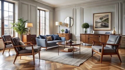 Fototapeta premium Discover our luxurious Danish furniture collection, celebrated for its timeless design and superior craftsmanship,