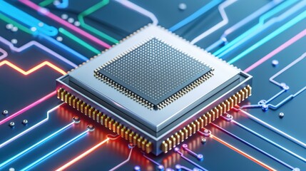 High Fidelity Microchip with Colorful Circuit Design