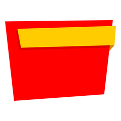 Origami sale banner label badge blank design template