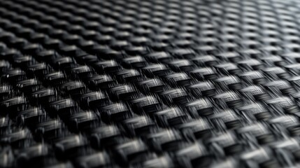 Fototapeta premium A black woven pattern. The image has a moody and mysterious feel to it