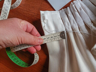 Detail of the sewing of a tent