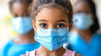 Healthcare professionals visiting a community center to provide health screenings for local residents demonstrating outreach services Large space for text in center Stock Photo with copy space