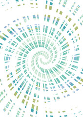 The image of the radius uses green and blue  tones for background