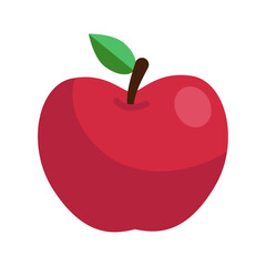 Apple fruit isolated design on the white background