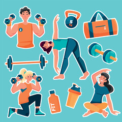 Diverse Fitness Activities Illustration