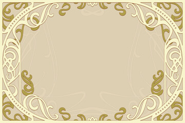 Ornate Vintage Frame with Floral and Swirl Patterns