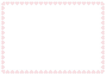 赤いハートのシンプルフレーム