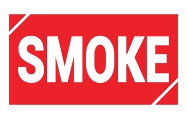 SMOKE text written on red stamp sign.