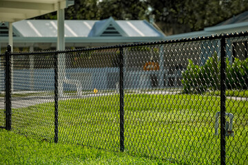 4 feet Black Chain Link Fence around your house.