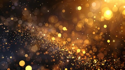 Obraz premium Glittering golden bokeh, abstract background