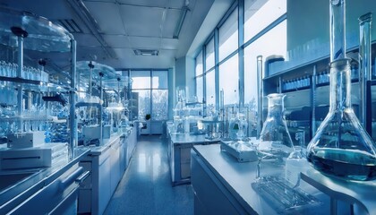 Naklejka premium science laboratory test tubes 
