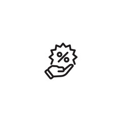 Gift discount sale icon. Make discount icon. Editable icon.