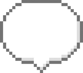8bit retro game pixel speech bubble balloon icon sticker memo keyword planner text box banner, flat png isolated transparent element design