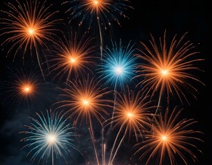 Fototapeta premium fireworks on the night sky