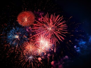 Fototapeta premium fireworks &nbsp;light up the sky Abstract colored firework background.
