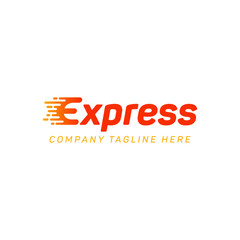 logo express logistic transportation, fast delivery service concept logo design template