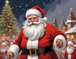 santa claus with gifts