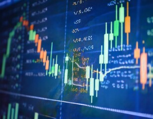 Currency exchange rates displayed on a screen, representing financial trading, global markets, and economic exchange.