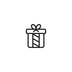 Christmas gift box icon. Box surprise icon. Editable icon.
