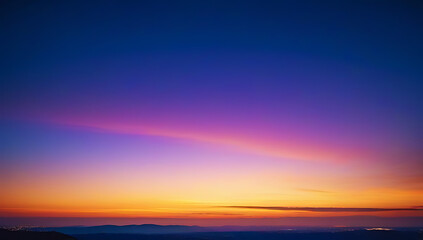 Obraz premium fantasy dark blue purple orange yellow gradient sky