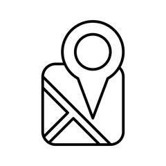 Location icon, map pin, gps pointer place. Travel destination trip point, city street navigator image