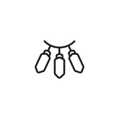 Christmas light linear icon. Lights are often used for decoration in celebration. Contour symbol. Vector isolated outline drawing. Happy New Year. Editable stroke.