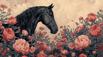 Illustration of a whole tomato with fresh herbs, ideal for a healthy cooking concept or recipe book