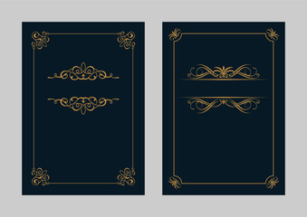 decorative ornament frames and borders. and vignettes frame design vector template. Good for wedding invitation or other design