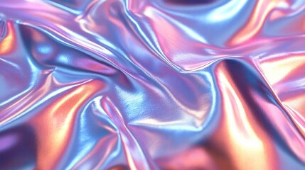 Obraz premium Vivid Holographic Material Background with Light Effects