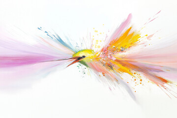 Obraz premium abstract colorful background with bird