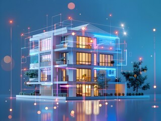 Residential Building with Smart Grid Interface for Energy Consumption Tracking and Management