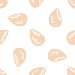 Flat style sponge seamless pattern, beauty cosmetic element, self care. Illustration for beauty salon, cosmetic store, makeup design.