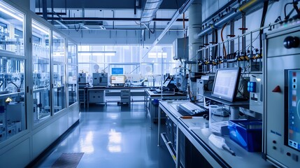 Fototapeta premium High Tech Research Lab Studying Smart Grid Technologies and Energy Systems