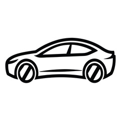Fototapeta premium This Car Shield Emblem Line Art Logo features a sleek silhouette vector design, perfect for hobbies and customization. Ideal for automotive enthusiasts, it's a stylish addition to any project or brand