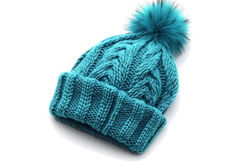 winter ski bobble hat isolated