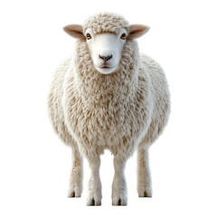 Naklejka premium A Sheep in Front of a Black Background