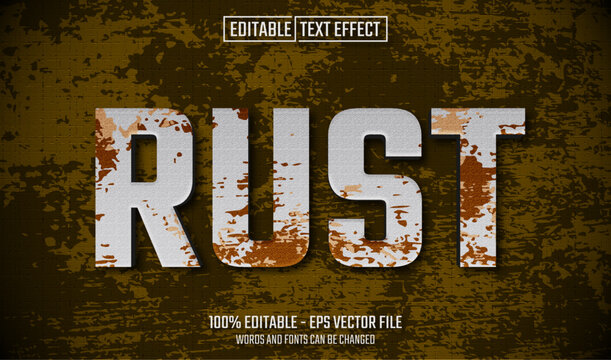 rust editable text effect